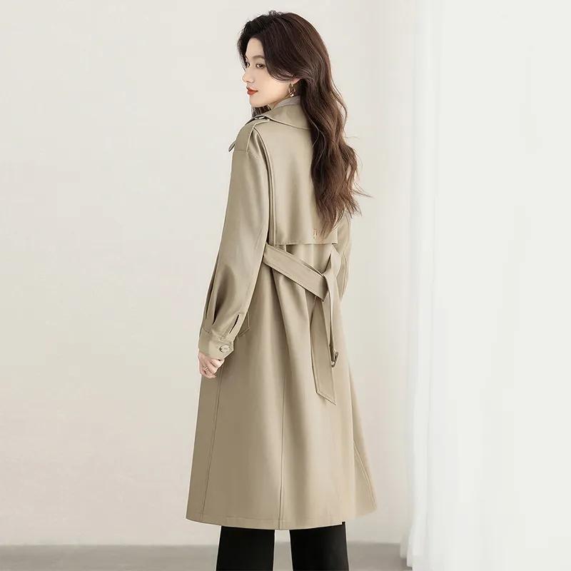 Cypress House Trench Coat Women's Gray Khaki-1
