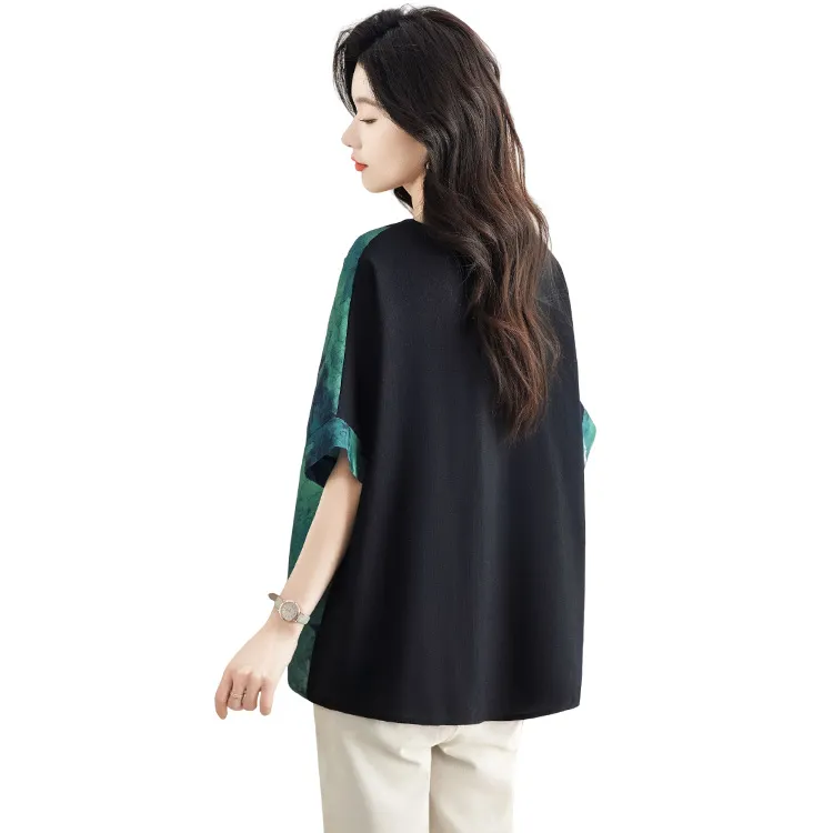 Cypress House Shirt Women's Black & Green Stripe-1