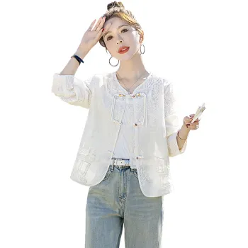 Cypress House Cropped Coats Women's Apricot