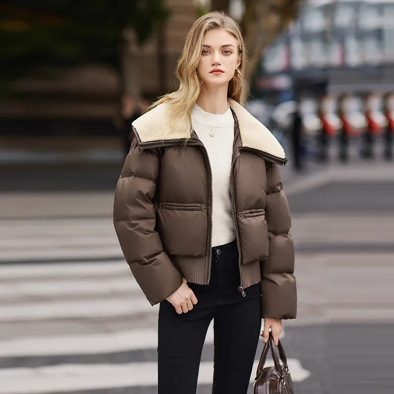 TOUCH Down Jacket Women's Dark Coffee-2