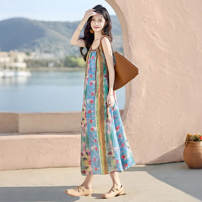 Cypress House Slip Dress Women's Multicolor Stripes-5