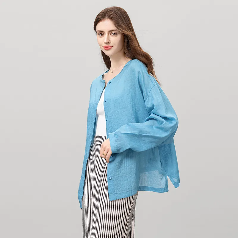 TOUCH Cropped Coat Women's Blue-2
