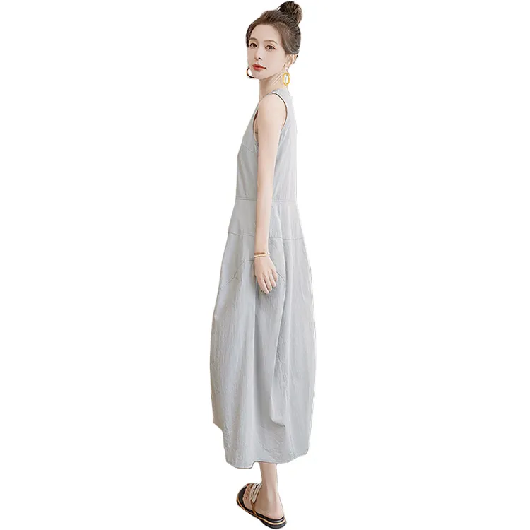 Cypress House Sleeveless Dress Women's Light Gray-1