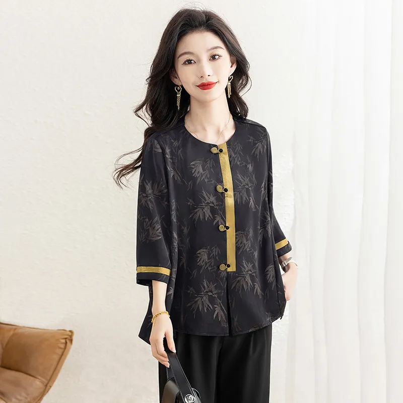 Cypress House Shirt Women's Black Gold-4