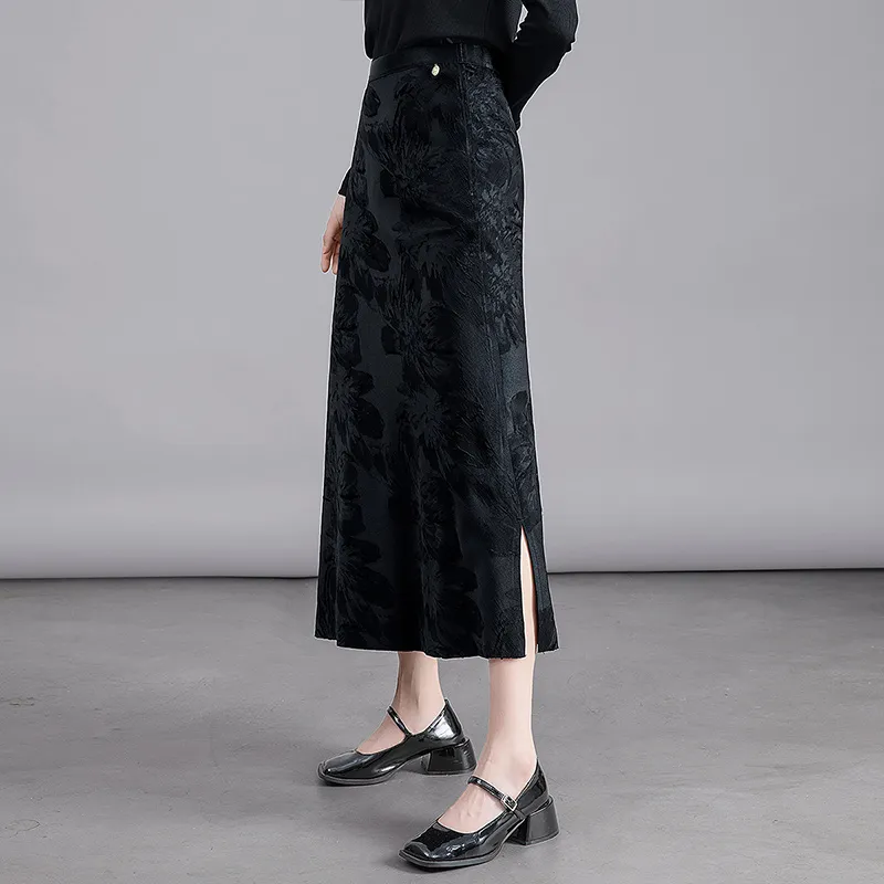 Cypress House Casual Long Skirt Women's Black-4