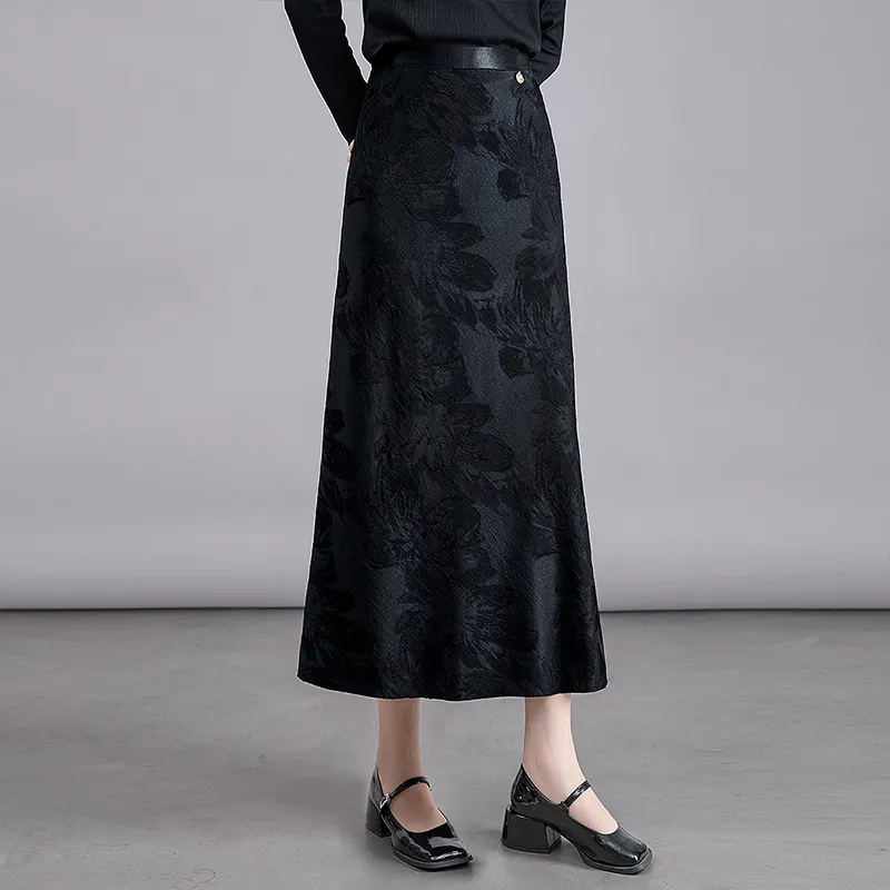 Cypress House Casual Long Skirt Women's Black-6