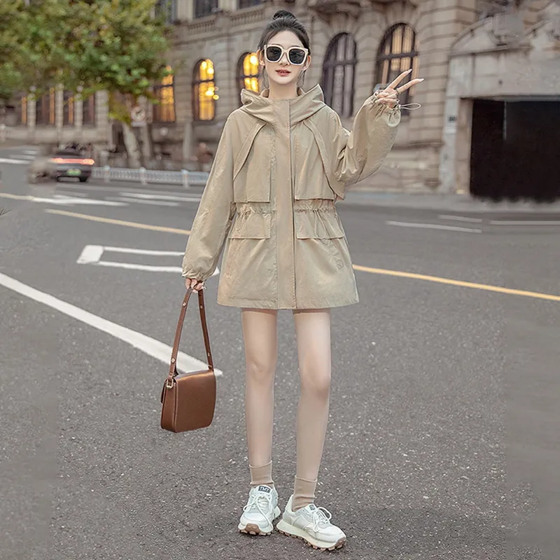 Cypress House Trench Coat Women's Beige Khaki-5