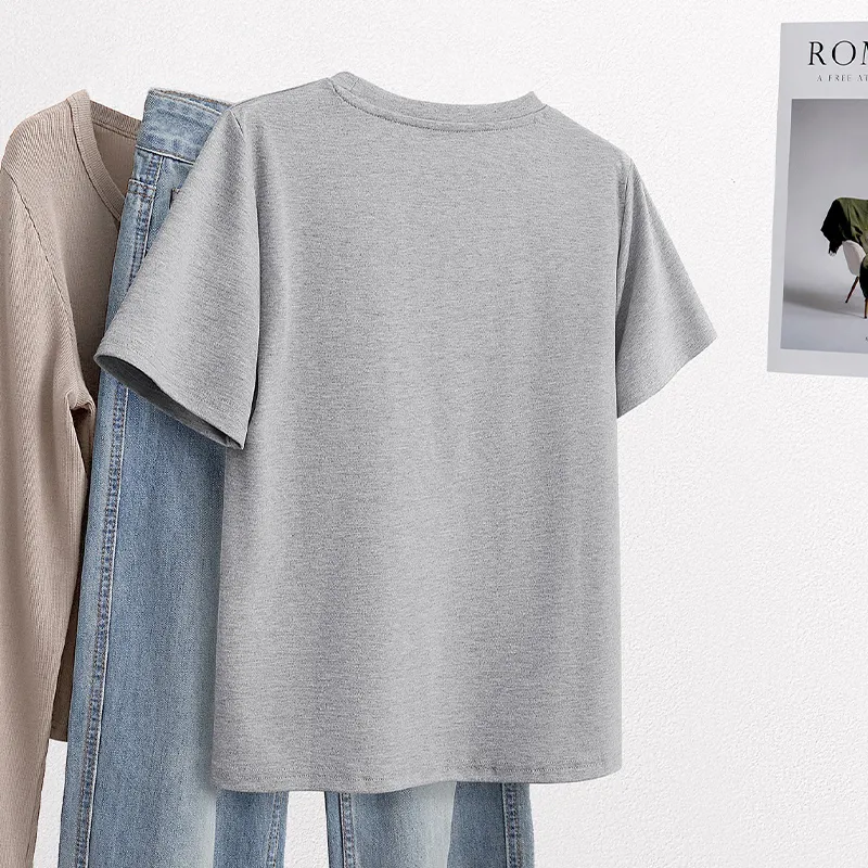 TOUCH T Shirt Women's Light Gray-3