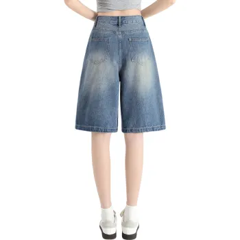 TOUCH Denim Shorts Women's Vintage Dark Blue
