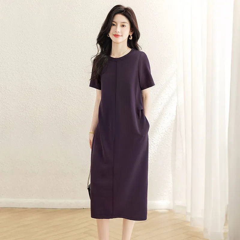 Cypress House Short Sleeved Dress Women's Purple-4