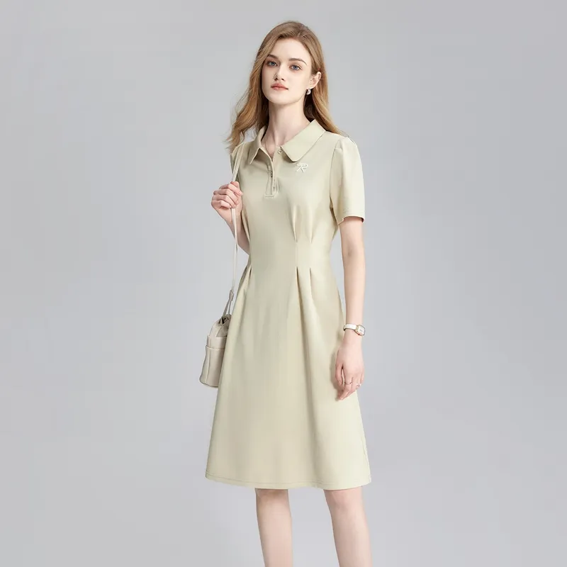 TOUCH Short Sleeved Dress Women's Light Khaki-1