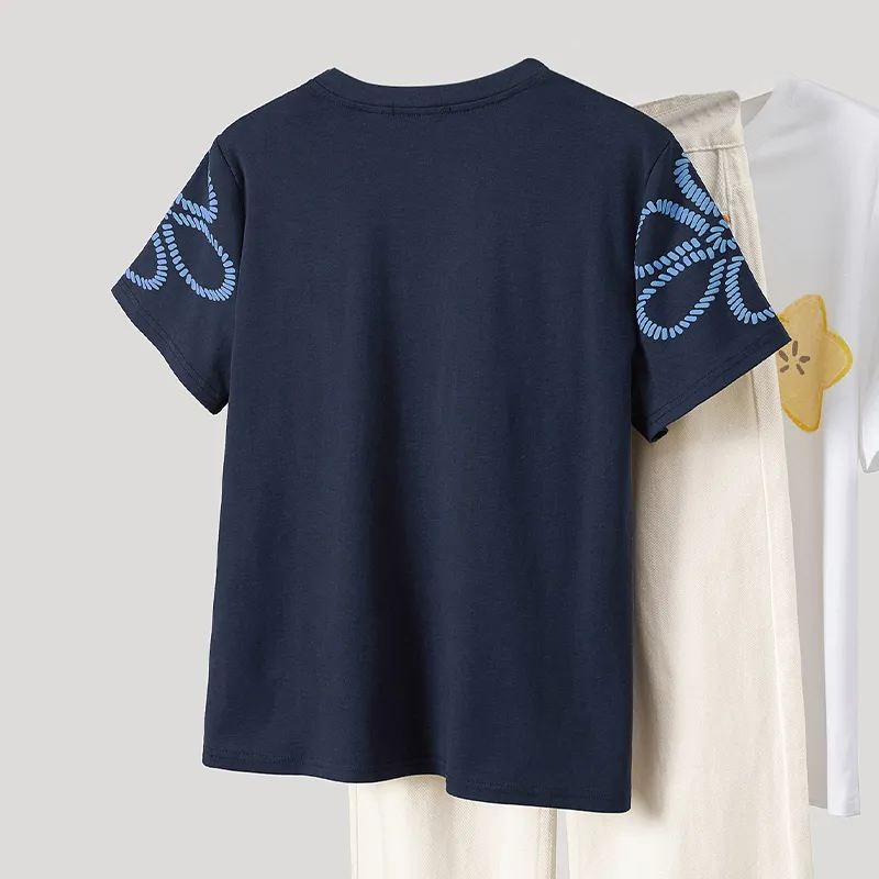 TOUCH T Shirts Women's Navy Blue-3