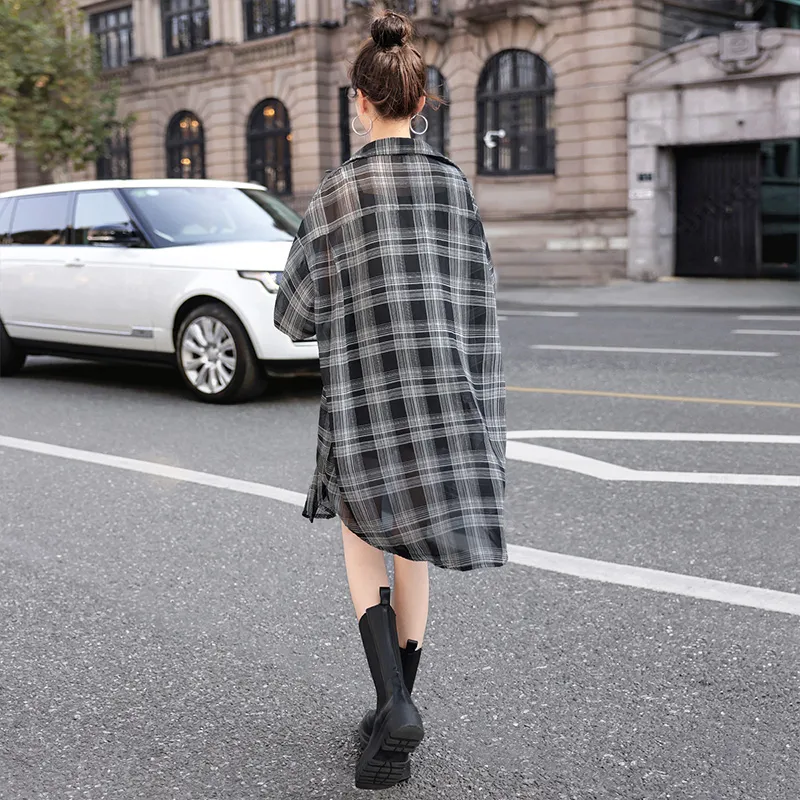 Cypress House Shirt Women's Black With White Plaid-1