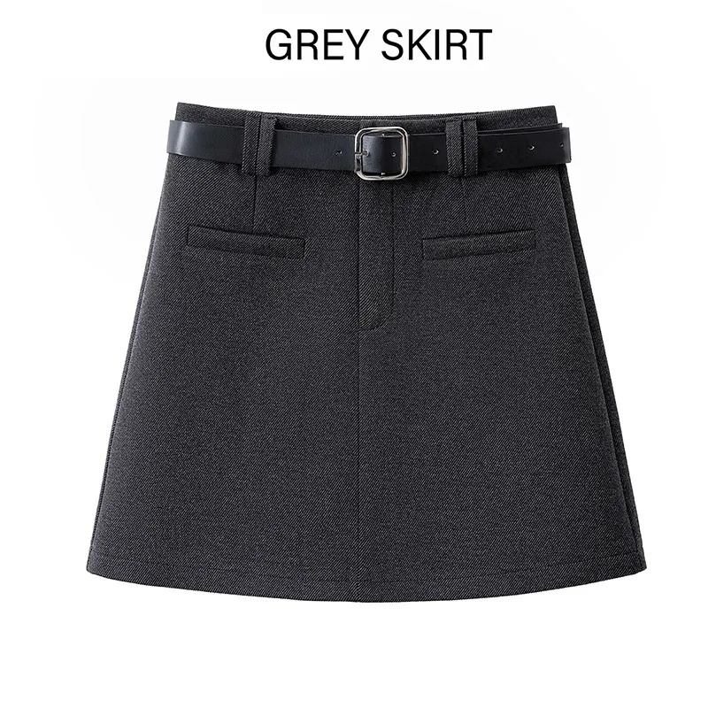 Cypress House Casual Short Skirts Women's Black Gray-2