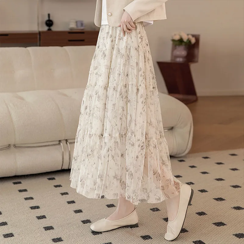 Cypress House Casual Long Skirt Women's Apricot-3