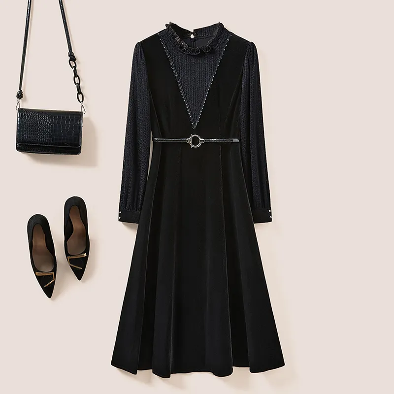 TOUCH Long Sleeved Dresses Women's Black-2