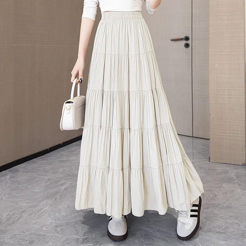 Cypress House Casual Long Skirt Women's Greige-5