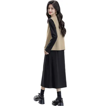 Cypress House Skirt Set Women's Light Khaki+Black