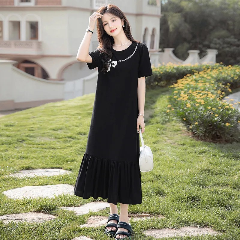 Cypress House Short Sleeved Dresses Women's Black-2