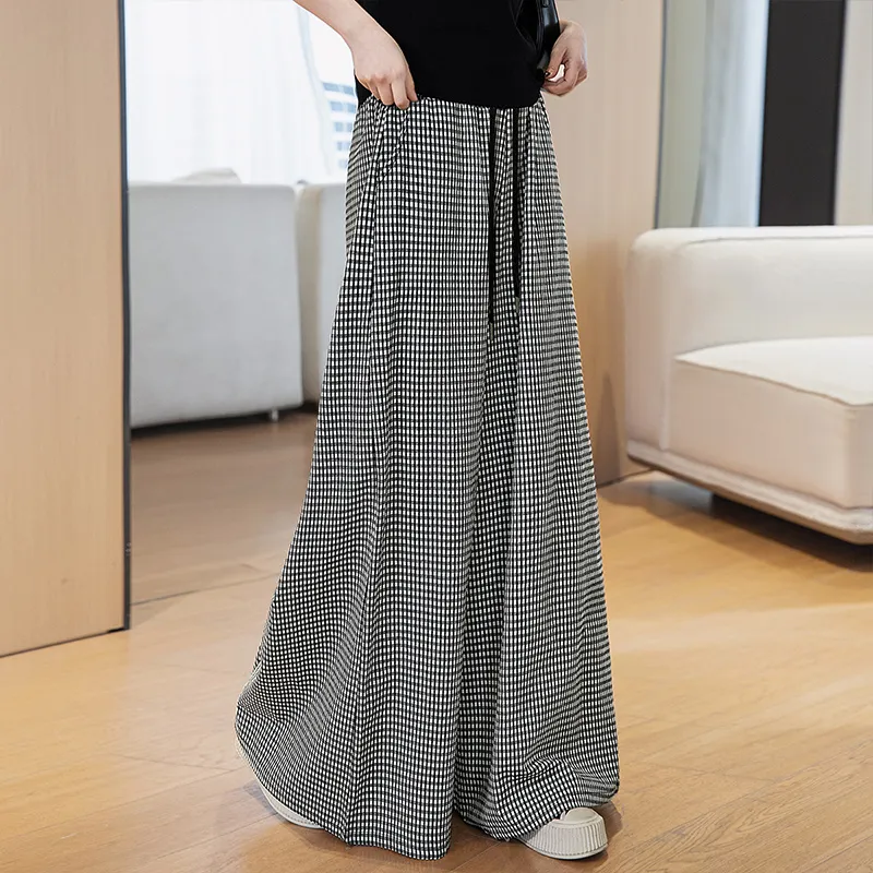Cypress House Casual Pants Women's Black White Plaid-5