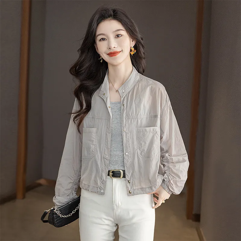 Cypress House Cropped Coat Women's Light Gray-2