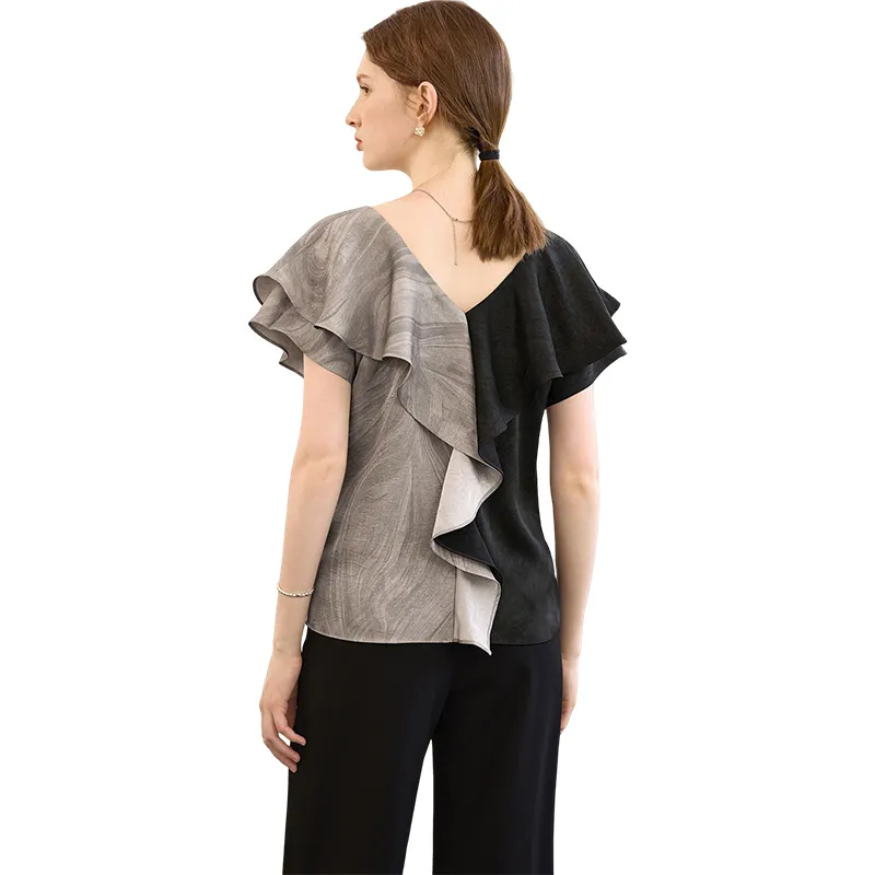 TOUCH Shirts Women's Black & Gray & Brown-1