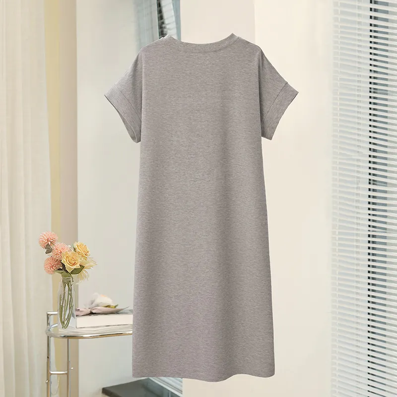 Cypress House Short Sleeved Dress Women's Light Gray-2