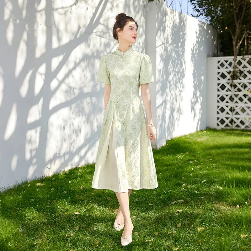 TOUCH Cheongsams Women's Light Green-3