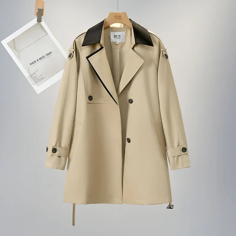 TOUCH Trench Coat Women's Khaki-3