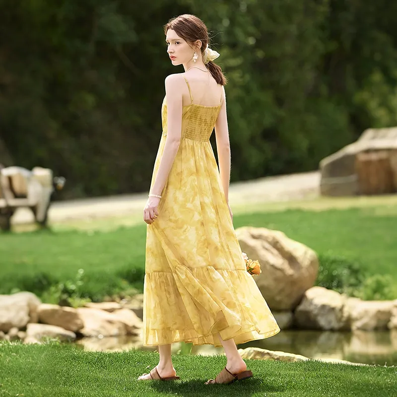 TOUCH Slip Dresses Women's Mango Yellow-2