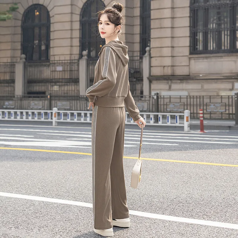 Cypress House Casual Suit Women's Gray Coffee-2