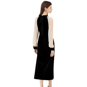 TOUCH Long Sleeved Dresses Women's Black & Beige