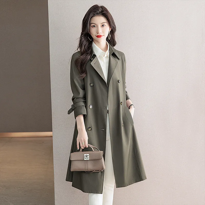 Cypress House Trench Coat Women's Army Green-5