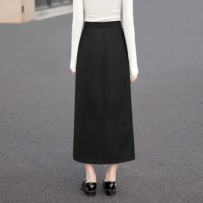 TOUCH Casual Long Skirt Women's Black-3
