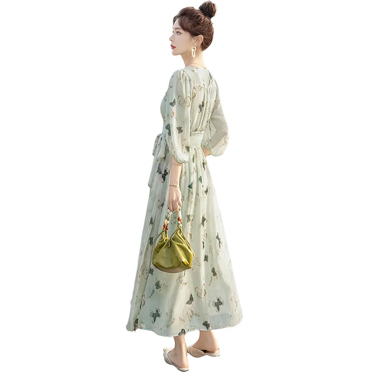 Cypress House Long Sleeved Dress Women's Light Green-0