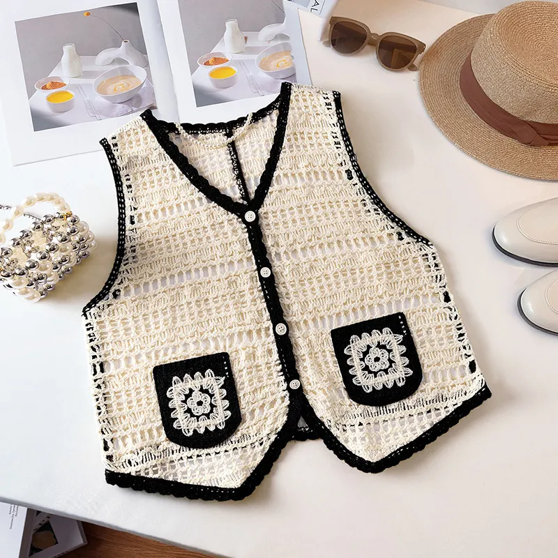 TOUCH Vest Women's Apricot Base With Black Frame-2