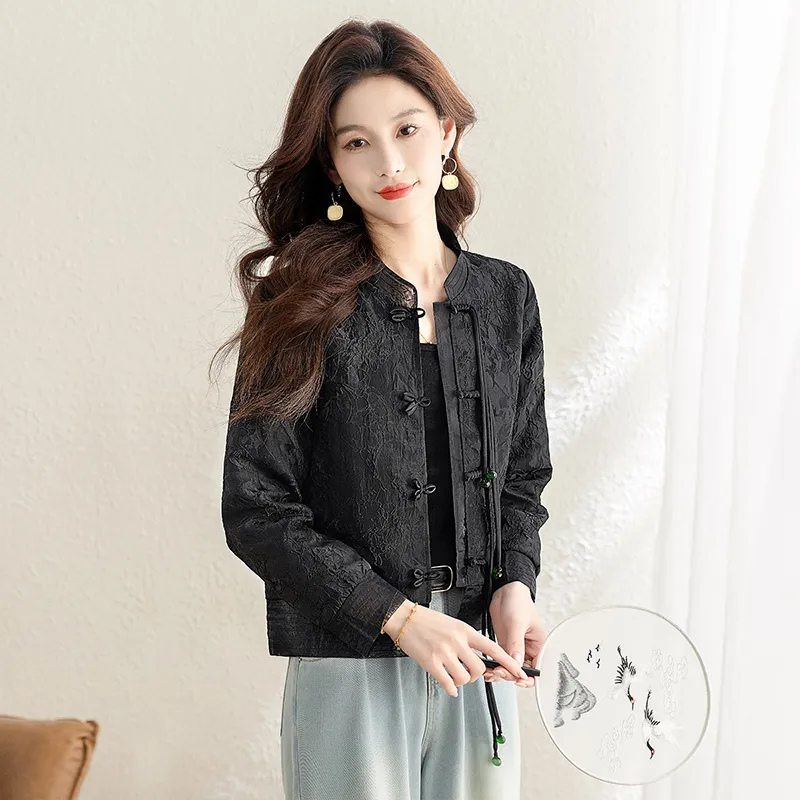 Cypress House Cropped Coats Women's Black-4