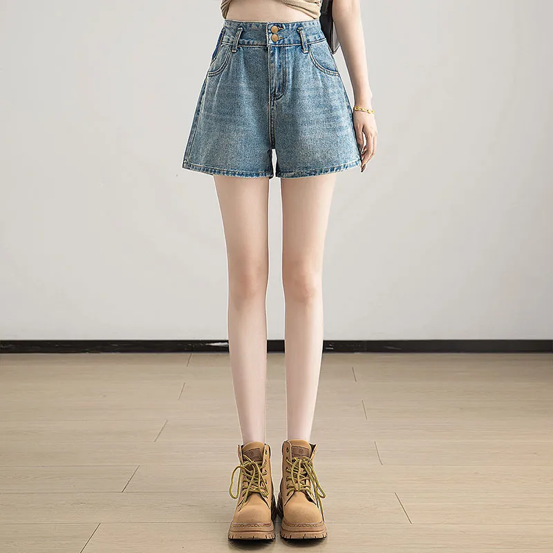 Cypress House Denim Shorts Women's Light Gray Blue-6