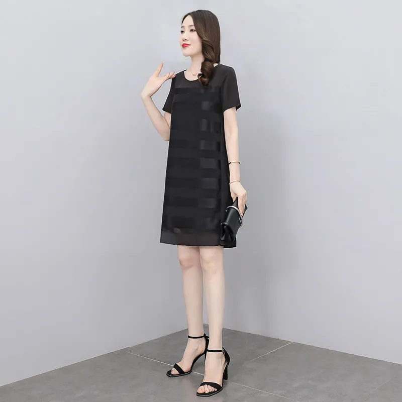 Cypress House Short Sleeved Dress Women's Black-5