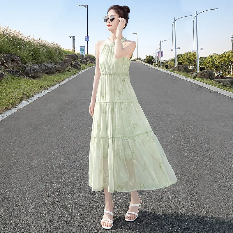 Cypress House Sleeveless Dress Women's Light Green-1