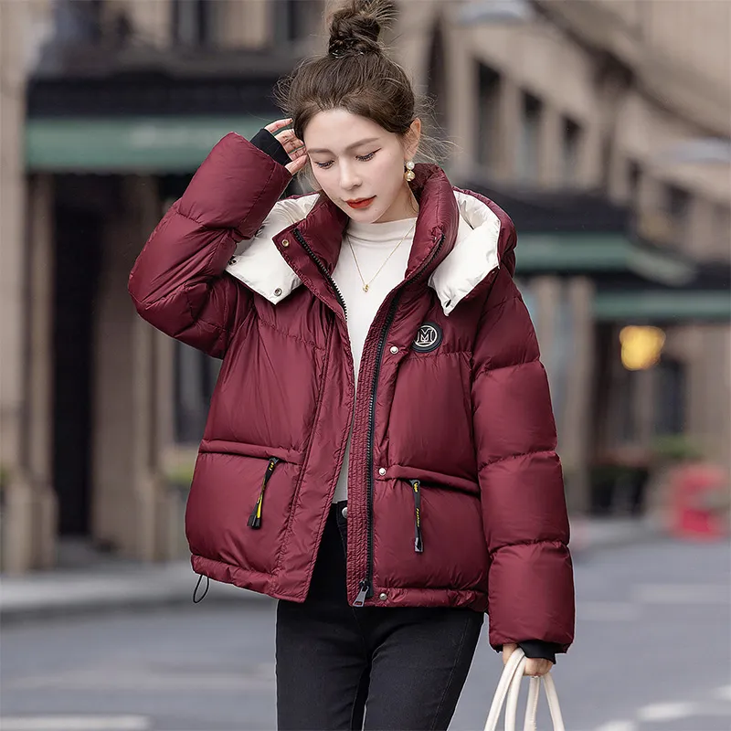 Cypress House Down Jacket Women's Burgundy & Ecru-1