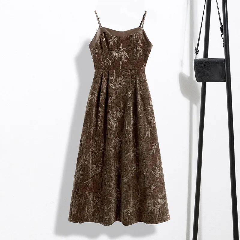 TOUCH Sleeveless Dress Women's Dark Brown-4