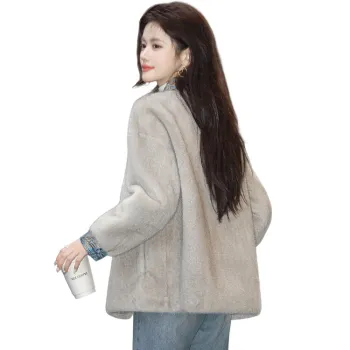 Cypress House Velvet feel Coat Women's Light Gray