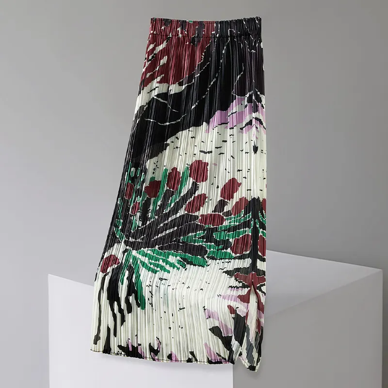 TOUCH Casual Long Skirt Women's Peacock Black-2