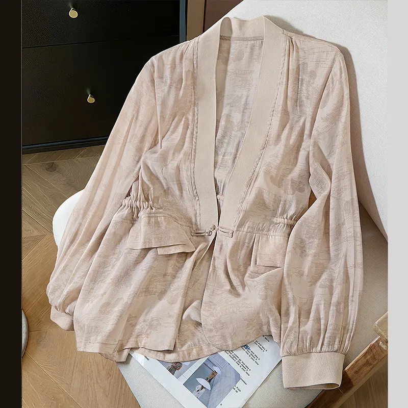 Cypress House Cropped Coat Women's Pink Khaki-2