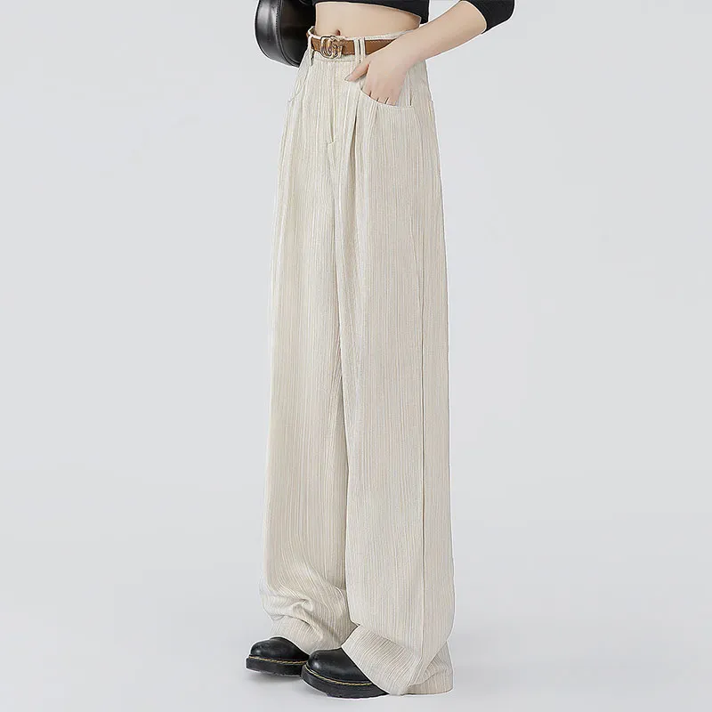 Cypress House Casual Pants Women's Beige Yellow Stripes-5