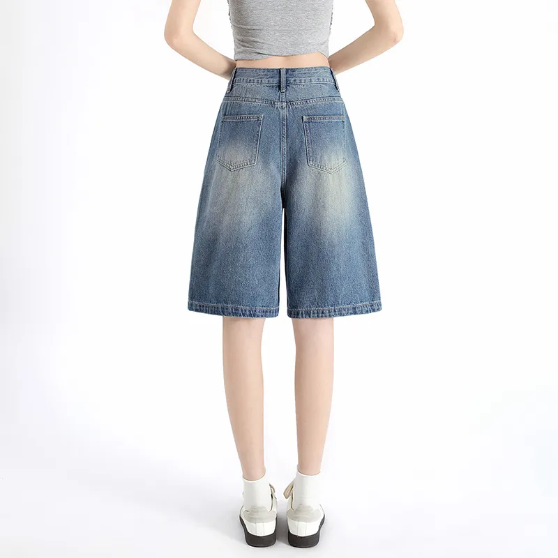 TOUCH Denim Shorts Women's Vintage Dark Blue-3