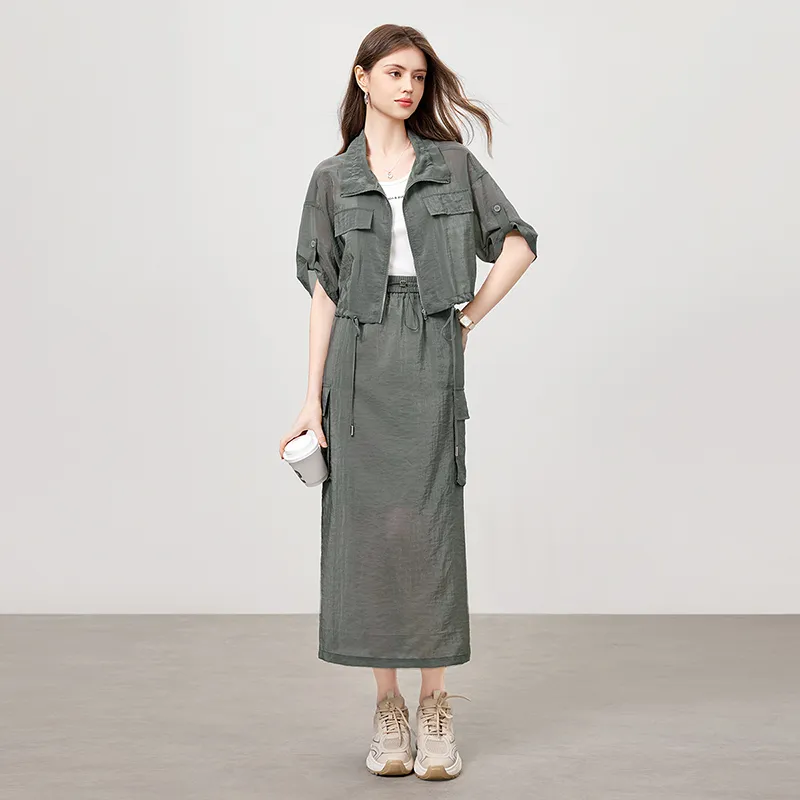 TOUCH Skirt Set Women's Dark Green-1