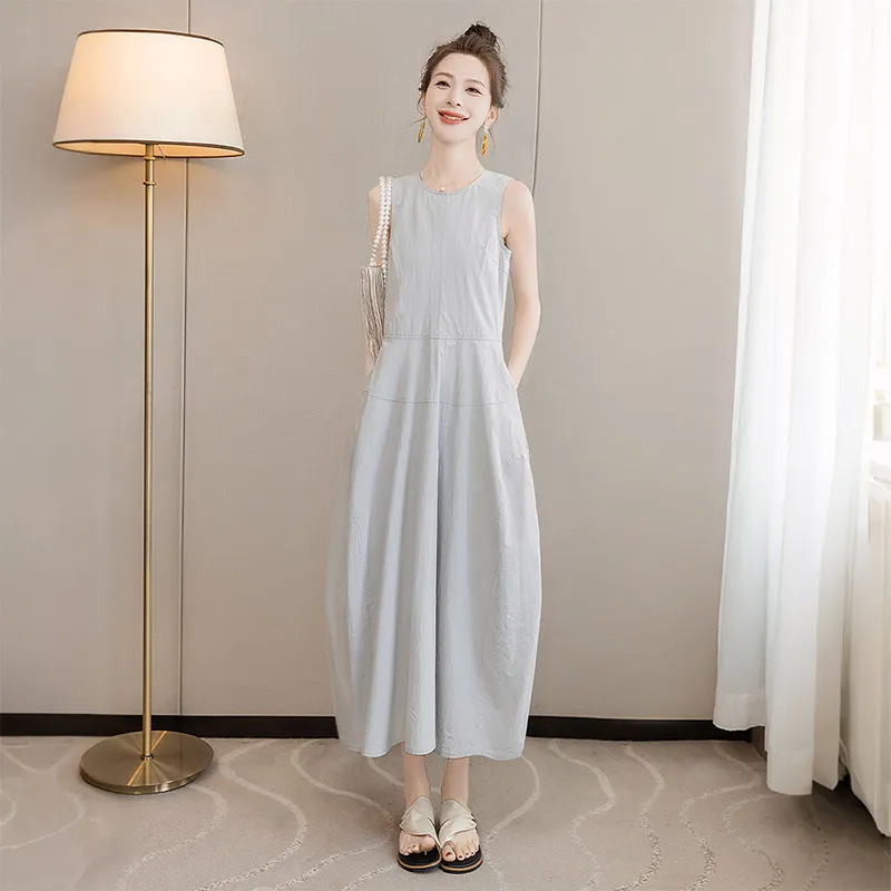 Cypress House Sleeveless Dress Women's Light Gray-4