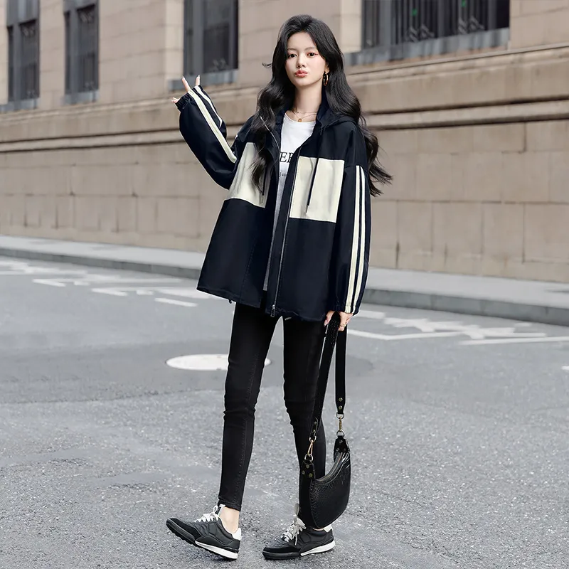 Cypress House Jackets & Coats Women's Black & Beige-6